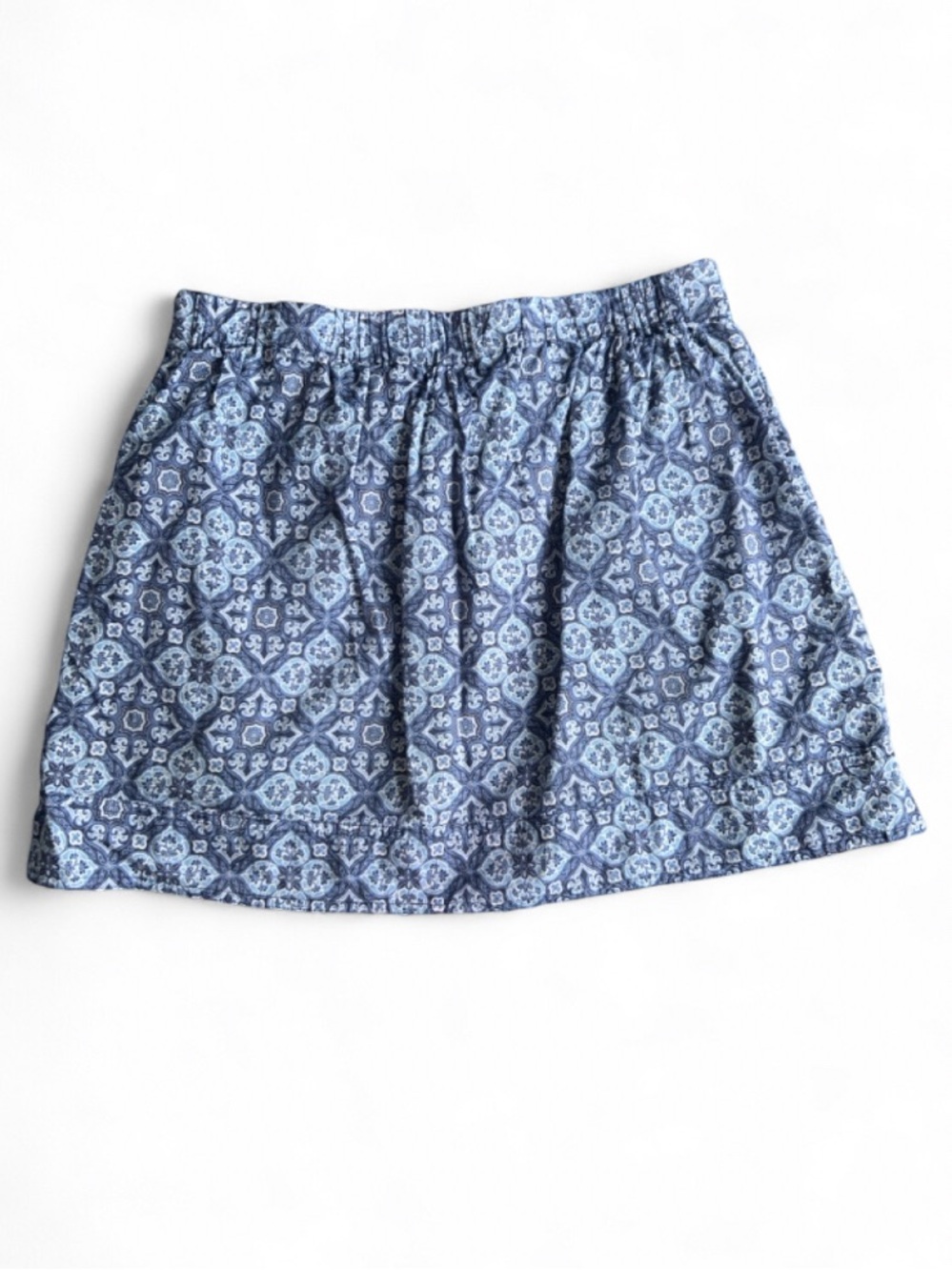 J. Crew Blue Printed Mini Skirt - Picture 2 of 3